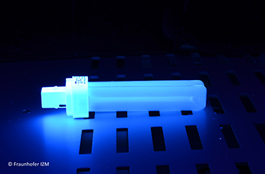 Foto durchleuchteter Gasentladungslampe