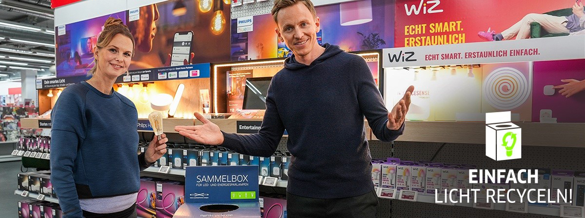 Licht recyclen mit Britta Steffen und Jochen Breyer - neuer Aufruf zur Olympiade